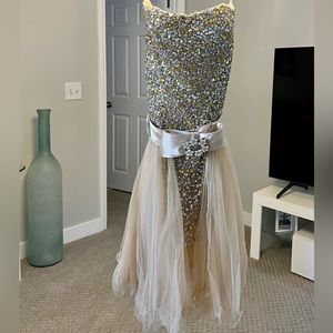 Two Piece Sherri Hill Gown with Tutu Belt
